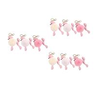CTIRCHIU 9piezas Llaveros Creativos De Perro Forma De Peluche Para Decorar Mochilas y Claves Accesorios Adorables Para Mascotas