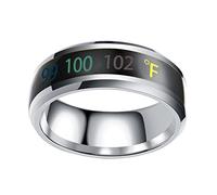 CTIRCHIU Anillo De Inteligente Con Sensor De Temperatura Anillo Unisex Inoxidable Diseño Para y Ocasiones Especiales Color Acero y Cómodo