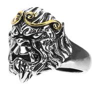 CTIRCHIU Anillo de Mono Metálico Retro para Hombres Diseño Vintage de Metal Tamaño Ajustado Color Plateado Anillo de Dedo para Cosplay Fiestas y Uso Diario para Hombres