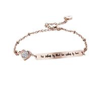 CTIRCHIU Brazalete De Letras Not Sisters by Blood but Para Mujer y Elegante Rosa