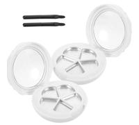 CTIRCHIU Caja Recargable para Lápiz Labial DIY 2 Juegos con Paleta de Aluminio en Color Claro, Pincel Incluido, Estuche Compacto para Colorete y Sombras de Ojos, Adecuado Estilo