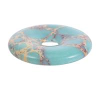 CTIRCHIU Colgante de Jaspe en Forma de Donut Estilo Retro Buda, Accesorios Creativos y Cómodos para Llevar, Adecuado para DIY y Joyas Naturales