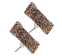 CTIRCHIU Cordones de Cinta Planos Anchos 4 Cm X 110 Cm para Zapatos Cordones Decorativos Estampado de Leopardo Amarillo 1 Par