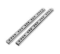 CTIRCHIU Correderas para Cajones de 17 Mm Estrechas, Rieles Metálicos Cojinetes de Bolas, Cierre Suave y Doble Dirección, Paquete de 2 Unidades de 182 Mm para Muebles, Cocina y Oficina