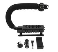CTIRCHIU Estabilizador de Cámara con Empuñadura, Empuñadura Estabilizadora Portátil en Forma, Plástico y Metal, Ligero, Control Giroscópico de Alta Precisión, Negro, para Smartphones