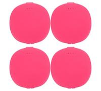 CTIRCHIU Estuche de Silicona, Caja de Almacenamiento Rosa, Portador Compacto y Reutilizable para Viaje, 4 Unidades, Recipiente Seguro para Cuidado Femenino