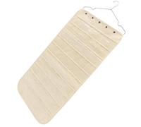 CTIRCHIU Organizador de Joyas Colgante para Pared Beige de Gran Capacidad Tela No Tejida, Protección contra Oxidación y Fácil Visualización para Almacenamiento en Armario