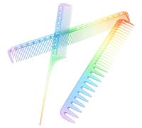CTIRCHIU Peines Profesionales Cabello de Resina Ergonómicos, Pack de 3 Unidades Agarre Cómodo y Diseño Compacto para Uso en Salón y Hogar
