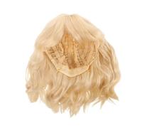 CTIRCHIU Pelucas Rizadas Para Mujeres Peluca Rizada De Oro Suave Con Flequillo De Rizos Sueltos De Peluca Sintética Para Eventos De Cosplay De La Fiesta De Halloween