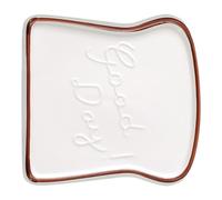CTIRCHIU Plato de Cerámica Forma de Tostada para Pan, Resistente al Microondas y Antideslizante, Adecuado para Cocina y Regalos de Inauguración de Casa