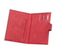 CTIRCHIU Portadocumentos De PU y Elegante Protección Organizador De para Hombres y Mujeres Accesorio De Práctico y Reutilizable Color Rojo