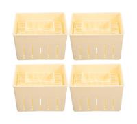 CTIRCHIU Prensa para Queso y Tofu de Plástico Beige 4 Piezas, Fácil de Limpiar Diseño Cómodo para Uso Casero Cocina
