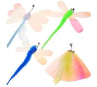 CTIRCHIU Recambios para Jugar para 8 de Piezas para Gatos Juguete Palitos de Felpa Flexible Accesorios y Estimular Su Atención para Gatitos Mascotas