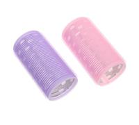 CTIRCHIU Rizadores de Pelo Autosujetables 2 Piezas, Rulos Grandes Núcleo de Aluminio para Volumen Natural, Herramienta Manual para Flequillo y Cabello Corto, Colores Rosa y Morado, Uso