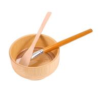 CTIRCHIU Set de Bol y Pincel para Mascarillas Faciales de Material Sintético Resistente Diseño Khaki, Adecuado para Hacer Mascarillas Caseras en Casa y Obsequio