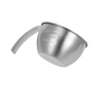 CTIRCHIU Tazón de Acero Inoxidable 200ml con Asa Cómoda y Escala para Mezclar, Batir Huevos y Preparar Salsas en Cocina Doméstica