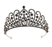 CTIRCHIU Tocado de Novia Estilo Barroco Tiaras de Gemas de Imitación Tocado de Boda para Novias Accesorios de Cabello para Fiesta de Graduación