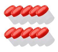 CTIRCHIU Vasos de Muestra Tapa Roscada 60 Ml, 10 Piezas, Recipientes Plásticos para Recolección de Fluidos Médicos, Herméticos y Resistentes a Fugas, Uso en Laboratorios y Análisis