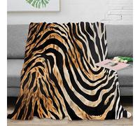 CTJQHVKZ Estampado 3D AnimalStripes Plaid Microfibra Ropa de Cama Suave y cálido WildNatureStyle Manta para Aire Acondicionado Anti-Bolitas para Interiores 40x50inch(100x130cm)