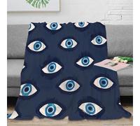 CTJQHVKZ Estampado 3D Blue-Eyed Pattern Manta de Oficina Microfibra Ropa de Cama compacta illustrataive Eye d Manta de Descanso cálida para Trabajadores jóvenes en Remoto 60x80inch(150x200cm)