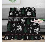 CTJQHVKZ Estampado 3D Christmas Snowflakes Plaid de sofá Microfibra Ropa de Cama Suave Festive Holiday Manta de sofá Anti-Bolitas para oficinas Open Space Juveniles 70×80inch(180x200cm)