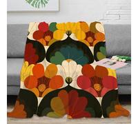 CTJQHVKZ Estampado 3D FloralPattern Manta de Siesta Microfibra Ropa de Cama Lavable VintageBotanicalStyle 4 Manta de Oficina Suave para Regalos para compañeros de Trabajo 40x50inch(100x130cm)