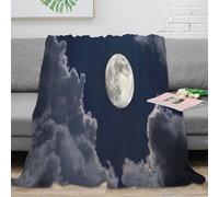 CTJQHVKZ Estampado 3D FullMoonNight Manta Microfibra Ropa de Cama Lavable y Suave NaturalLandscapeStyle Manta de Viaje Ligera para Estudiantes en excursiones 60x80inch(150x200cm)