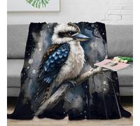 CTJQHVKZ Estampado 3D Kookaburra Bird frazada Microfibra Ropa de Cama no desprende Pelusa arteistic Watercolor Manta de Cama cálida para jóvenes en Familia 80×90inch(200x230cm)