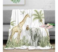 CTJQHVKZ Estampado 3D Safari Animals Manta de Siesta Microfibra Ropa de Cama Ligera Dibujo Animado Jungle Manta de Viaje compacta y Suave Anti-Bolitas para Viajes 70×80inch(180x200cm)