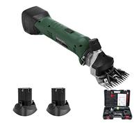 CTKOLYS 12V 200W Cortadora Eléctrica Inalámbrica De Esquila De Ovejas 13 Dientes Cizalladora De Cría De Ovejas Para Mascotas Contiene 2 Piezas De Batería De Litio Recargable,Dark green
