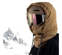 Ctleydistin Waterproof Fleece-Lined Hood, Ski Mask Hoodie, 3-In-1 Agriculture Hood Hat with Drawstring for Cycling Ski (h)