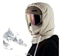 Ctleydistin Waterproof Fleece-Lined Hood, Ski Mask Hoodie, 3-In-1 Agriculture Hood Hat with Drawstring for Cycling Ski (g)