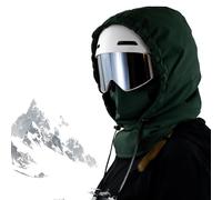 Ctleydistin Waterproof Fleece-Lined Hood, Ski Mask Hoodie, 3-In-1 Agriculture Hood Hat with Drawstring for Cycling Ski (d)