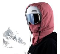 Ctleydistin Waterproof Fleece-Lined Hood, Ski Mask Hoodie, 3-In-1 Agriculture Hood Hat with Drawstring for Cycling Ski (b)