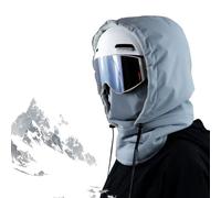 Ctleydistin Waterproof Fleece-Lined Hood, Ski Mask Hoodie, 3-In-1 Agriculture Hood Hat with Drawstring for Cycling Ski (a)