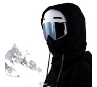 Ctleydistin Waterproof Fleece-Lined Hood, Ski Mask Hoodie, 3-In-1 Agriculture Hood Hat with Drawstring for Cycling Ski (f)