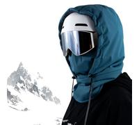 Ctleydistin Waterproof Fleece-Lined Hood, Ski Mask Hoodie, 3-In-1 Agriculture Hood Hat with Drawstring for Cycling Ski (c)