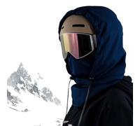 Ctleydistin Waterproof Fleece-Lined Hood, Ski Mask Hoodie, 3-In-1 Agriculture Hood Hat with Drawstring for Cycling Ski (i)