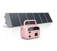 CTOLITY AP400 500W Estación de Energía Portátil con 1 Panel 200W, Generador Solar 345Wh, Batería LiFePO4, Carga Rápida 80% en 45min, Power Station para Camping/Caravana/Emergencias