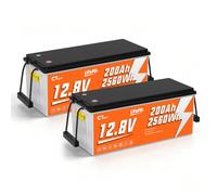 CTOLITY Batería LiFePO4 12V 200Ah, 2560Wh Litio para Camper y Solar | BMS con protección de baja temperatura, Batería Portátil y Ligera para Motor para Curricán,Barco,Off-gird