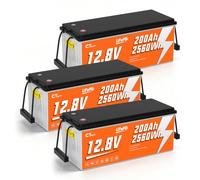 CTOLITY Batería LiFePO4 12V 200Ah, 2560Wh Litio para Camper y Solar | BMS con protección de baja temperatura, Batería Portátil y Ligera para Motor para Curricán,Barco,Off-gird