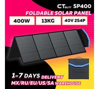 CTOLITY Panel Solar plegable de 400 vatios, cargador Solar portátil de 41V, IP65, resistente al agua, fuera de la red, para acampar, RV/Campervan, generador Solar SP400