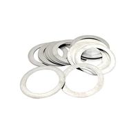 Ctongrun-Arandelas planas Arandela plana ultrafina de acero inoxidable M15 a M40 Ajuste de cuña ultrafina Grueso 0,1 0,2 0,3 0,5 1 mm, buena resistencia a la corrosión(M15X21X0.1mm)