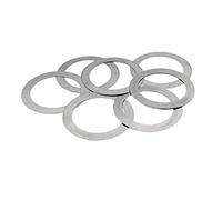 Ctongrun-Arandelas planas Espesor 0.3 mm M26-M60 Junta de ajuste de alta precisión de arandela plana de acero inoxidable, junta de ajuste de alta precisión, buena resistencia a la corrosión(22x32x0.3