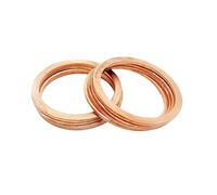 Ctongrun-Arandelas planas Junta de sello M35-40 Diámetro interno de 35-40 mm Anillo de sellado T3 T3 Ravadora de cobre rojo, buena resistencia a la corrosión(35x43x2)