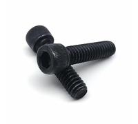 Ctongrun-Tornillos de cabeza cilíndrica 1/4-20 Coarse Thread Black Grade 12.9 Alloy Steel Hex Hexagon Socket Allen Head Cap Bolt Screw, 10pcs, Duradero y resistente(3/4")
