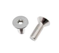 Ctongrun-Tornillos de cabeza cilíndrica UNC 2#-56 4#-40 6#-32 8#-32 10#-24 304 A2 Stainless Steel Hex Hexagon Socket Flat Countersunk Head Screw Bolt, Duradero y resistente(5/8",10pcs 10-24)