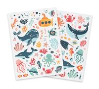 CTOP - Gometers mundo submarino - 128 piezas - de 0,3 a 7,5 cm - Muticolor - Estampado animal - Papel - Clásico - Para ocio creativo - STICKER_DECAL - Animal - All support