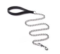 CtopoGo Correa de Perro Resistente, Cadena de Metal para Perro con Mango Acolchado para Perros Grandes y medianos (180 cm)