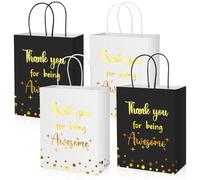 Ctosree 20 bolsas de papel de regalo para empleados, compañeros de trabajo, colegas, bolsas de agradecimiento con asas, bolsas de regalo de agradecimiento para compañeros de trabajo (8.3 x 4.3 x 10.6
